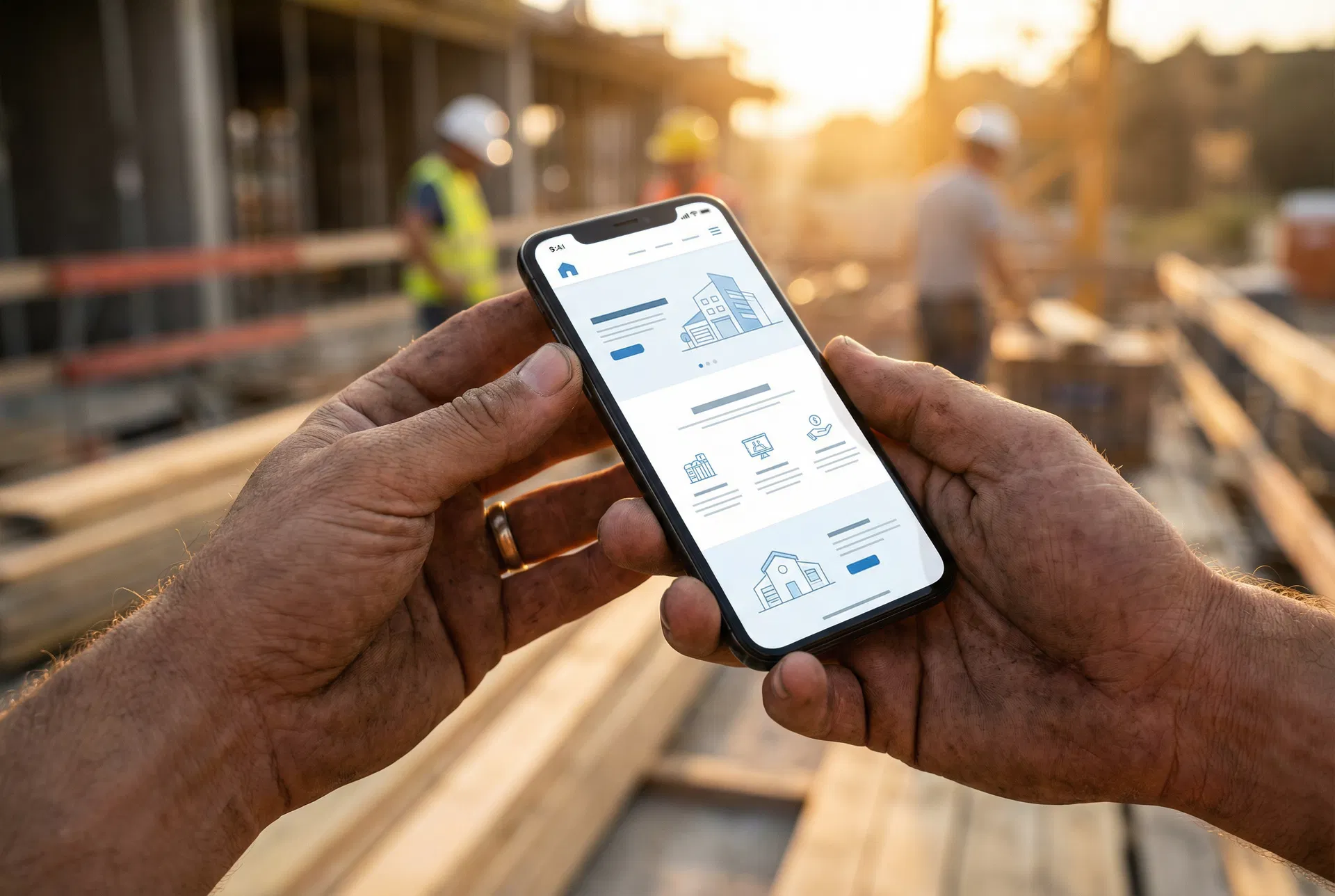 Mobile view of Rokket Science website section for remodeling contractor marketing